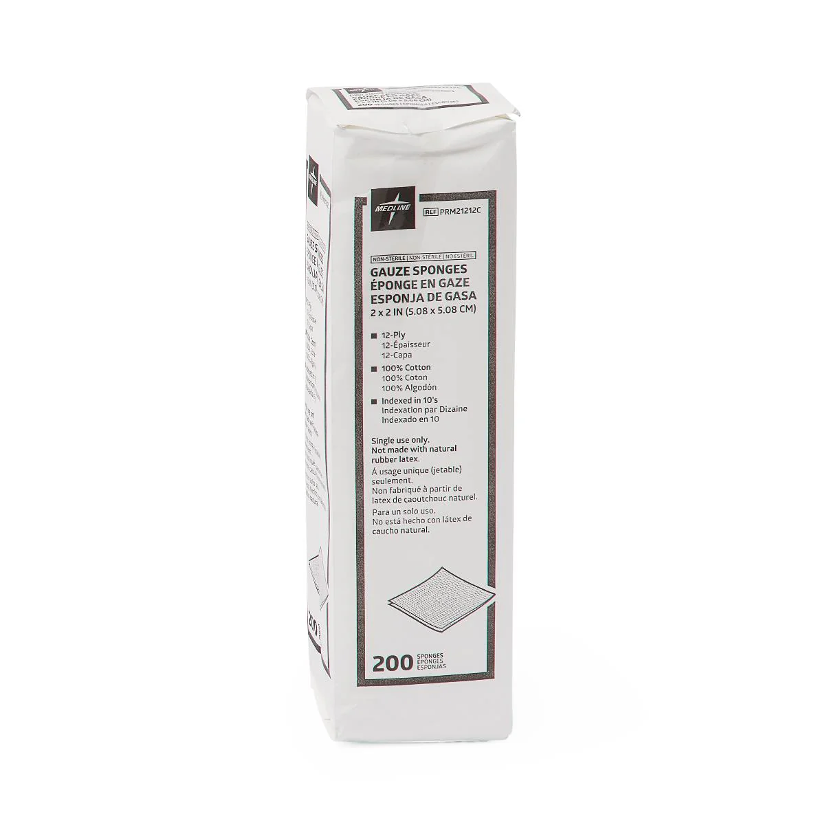 Nonsterile Gauze Sponge, 12-Ply, 2″ x 2″ (case of 8000)