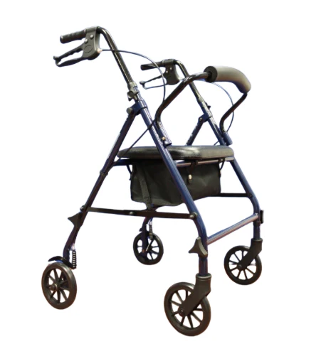 6″ Steel Rollator, Knocked Down, Blue