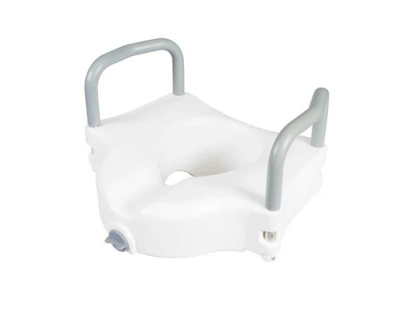 Raised Toilet Seat with Lock and Arms (1EA)