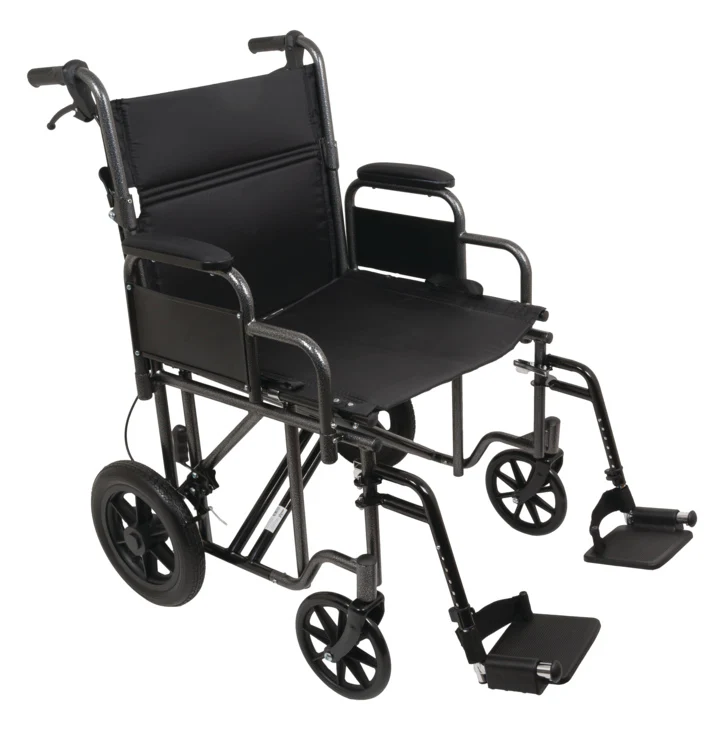 ProBasics 22″ Bariatric Steel Transport Chair (Silver Vein)