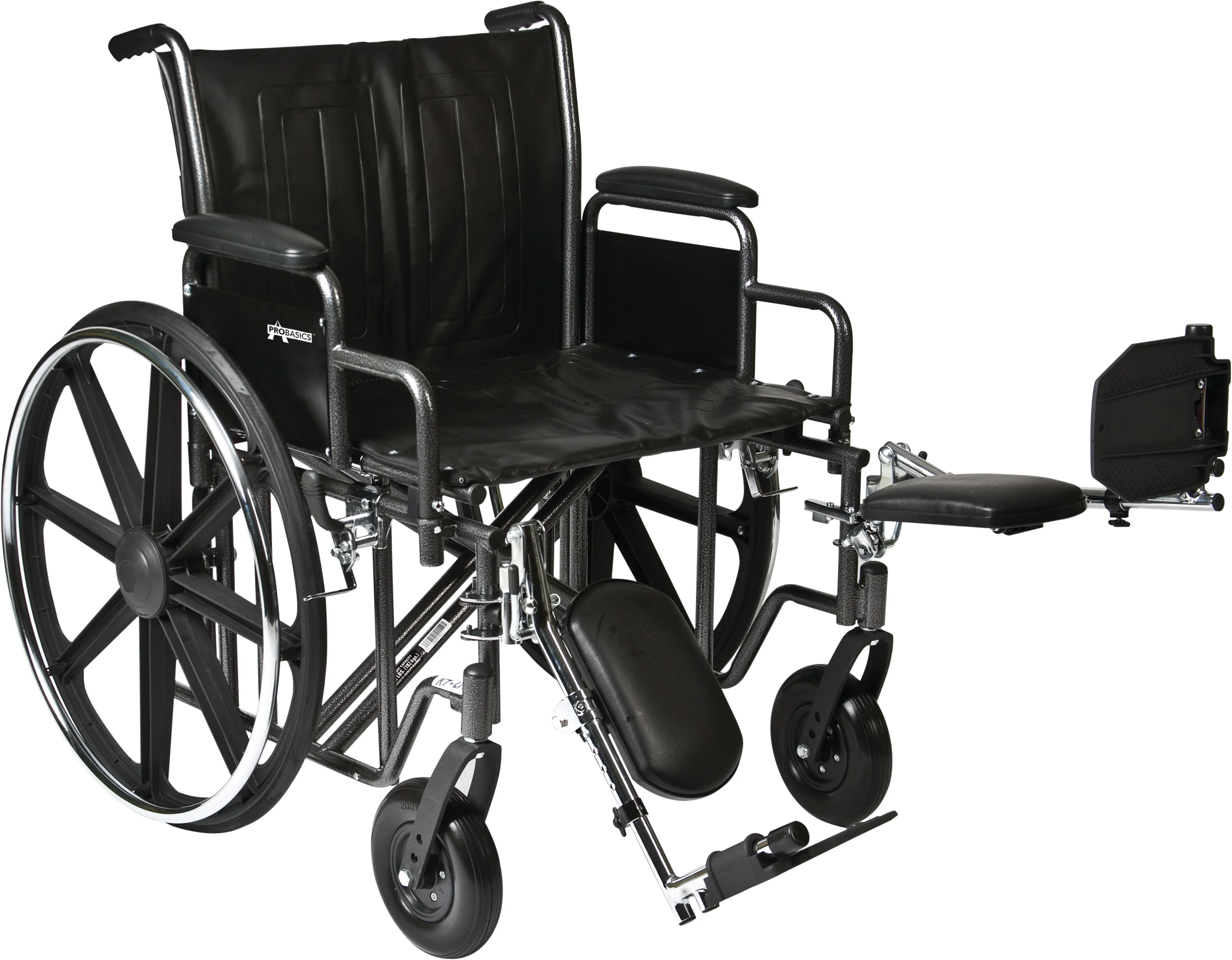 ProBasics Heavy Duty K0007 Wheelchair, 28″ x 20″ Seat with Footrests
