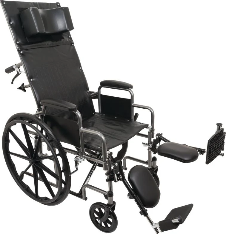 ProBasics Reclining Wheelchair, 22″ x 17″, Removable Desk Arms & Elevating Legrests