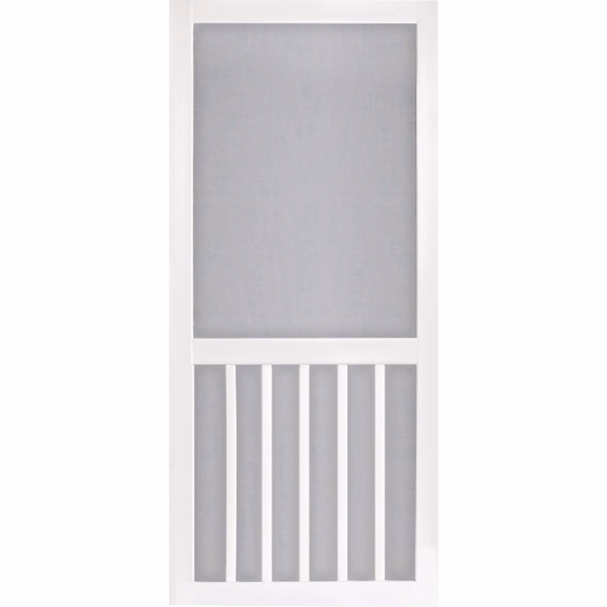 Screen Tight 5-Bar 32 In. W x 80 In. H x 1 In. Thick White Vinyl Screen Door