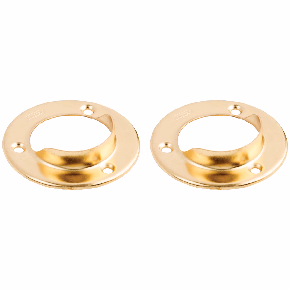 National Hardware 1-3/8 In. Satin Brass Steel Closet Rod Socket (2-Pack)