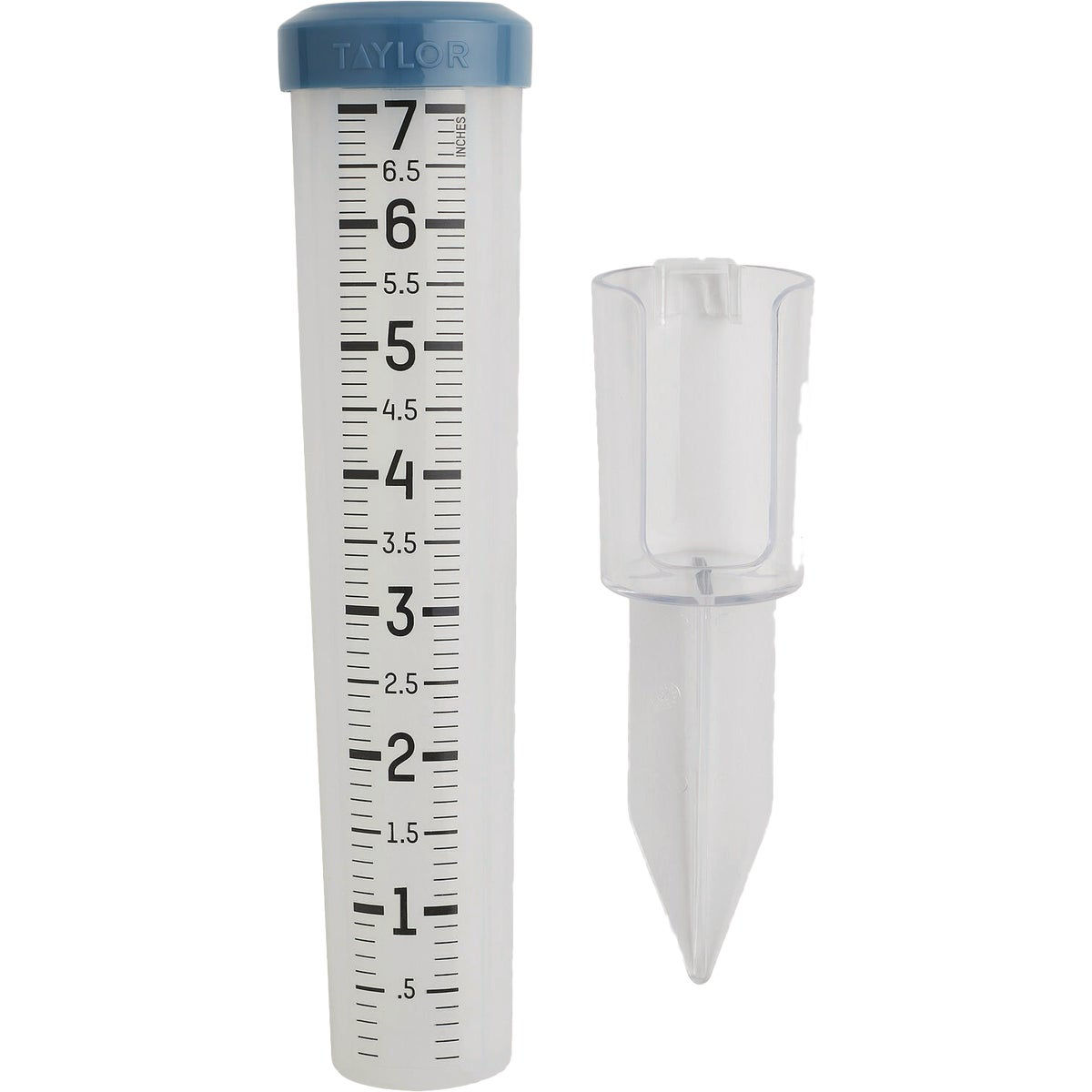 Taylor 7 In. Capacity Shatterproof Silicone Rain Gauge with Ground Stake