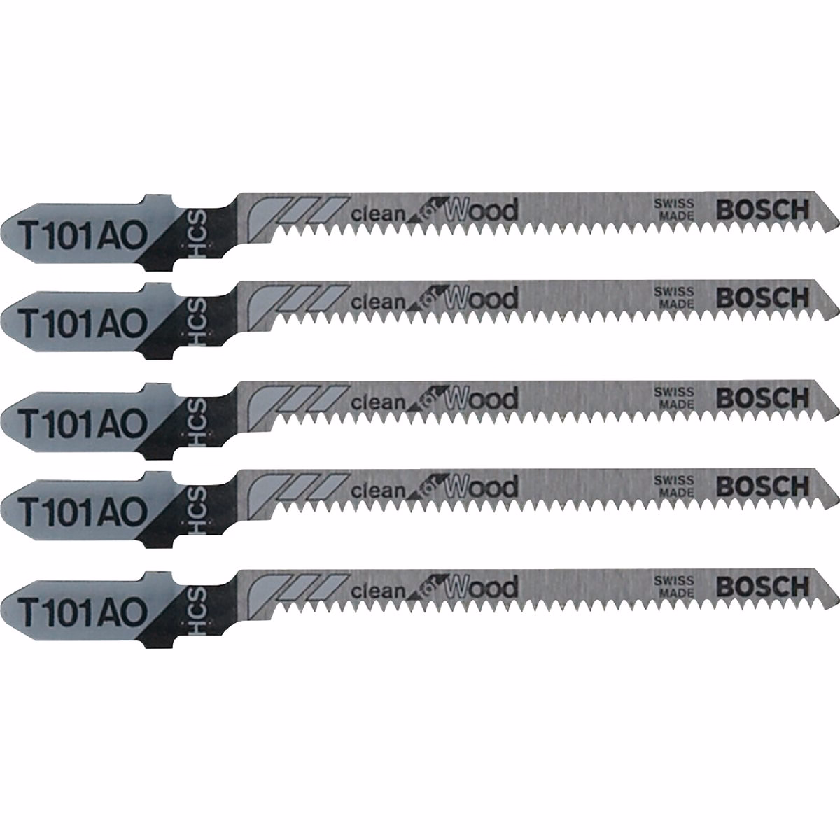 Bosch 3-1/4 In. x 20 TPI T-Shank HCS Jig Saw Blade for Wood (5-Pack)