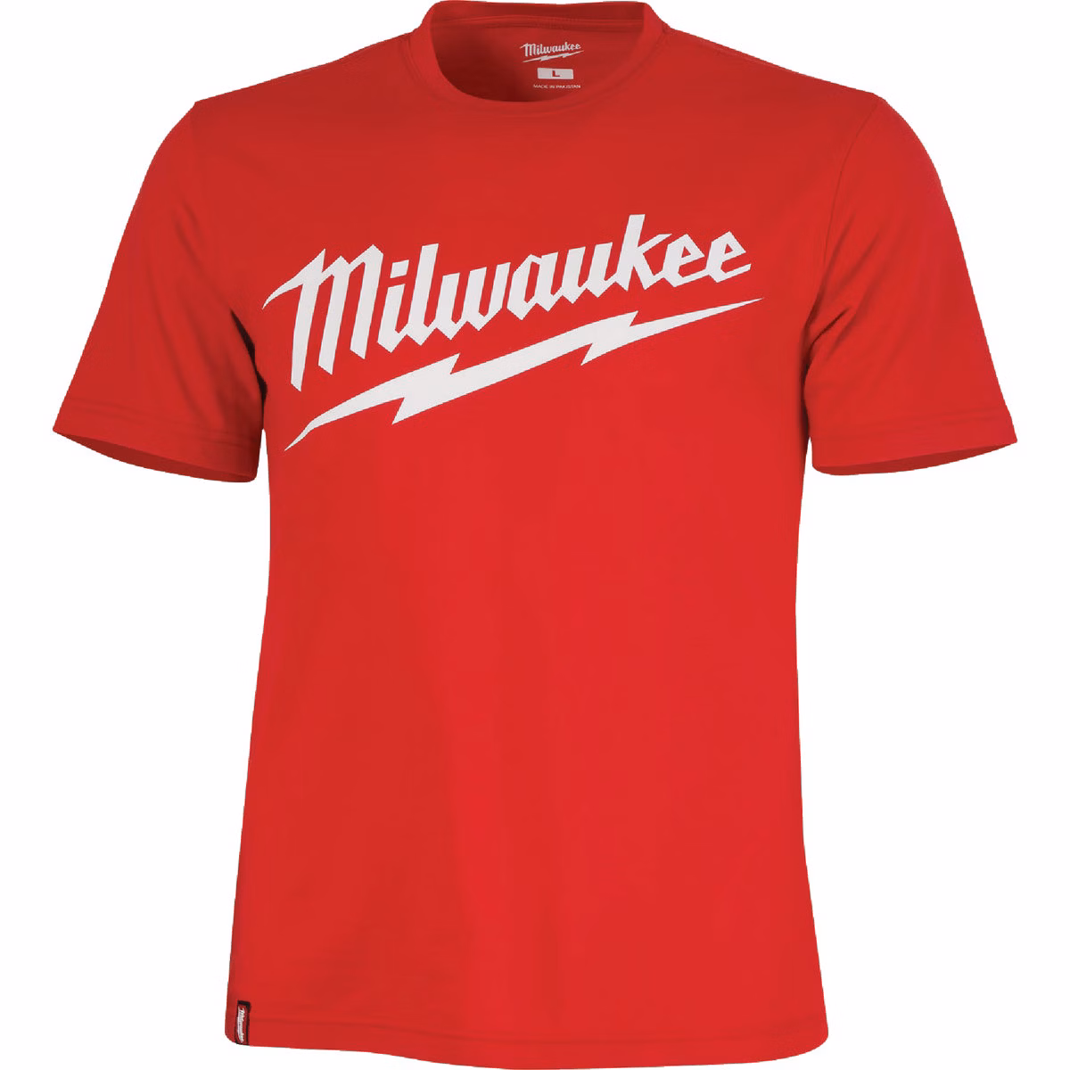 Milwaukee Medium Red Short Sleeve Men's Heavy-Duty T-Shirt