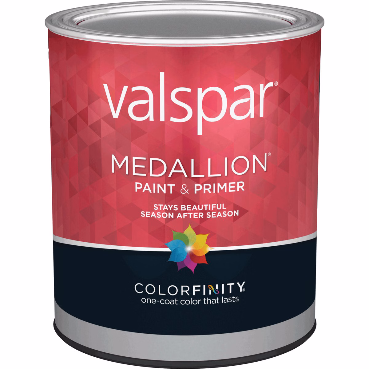 Valspar Medallion 100% Acrylic Paint & Primer Satin Exterior House Paint, White, 1 Qt.