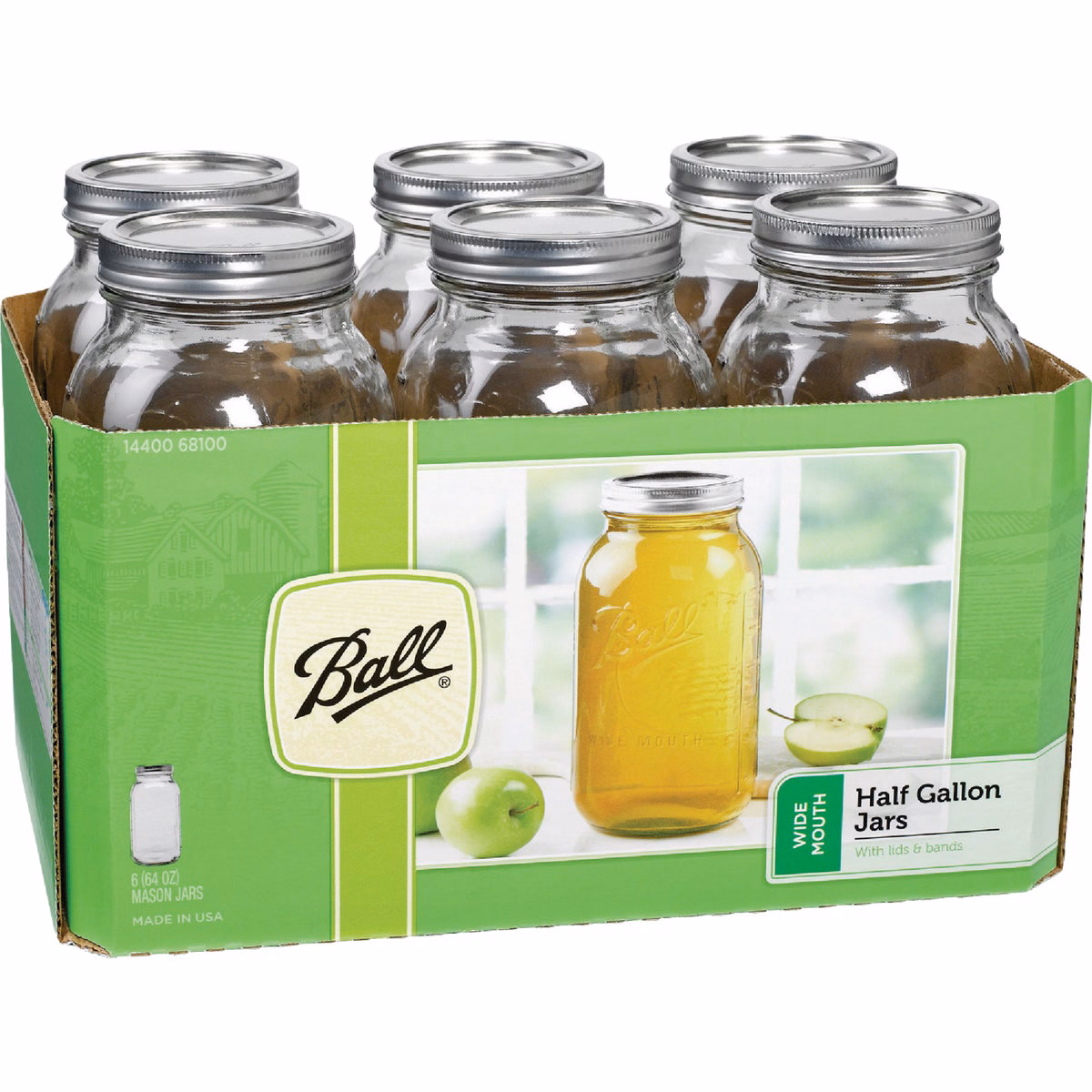 Ball 1/2 Gal. Wide Mouth Mason Jar (6-Count)
