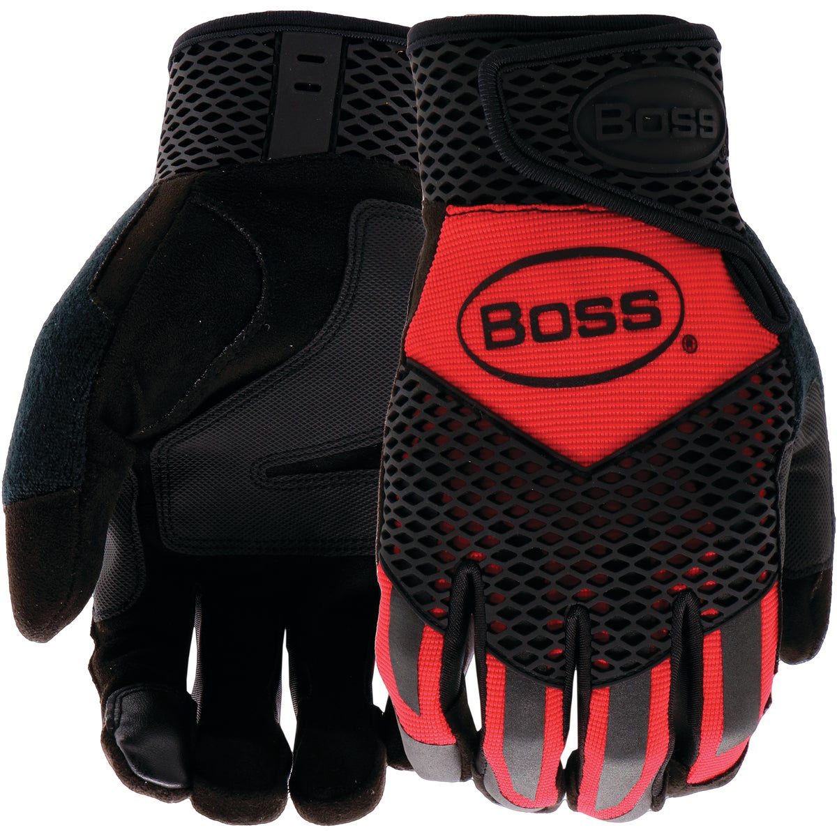 Boss Men's XL Synthetic Leather TPR Knuckle Work Glove