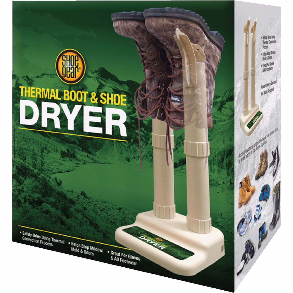 Shoe Gear High Country 11.1 In. H. Ivory Plastic Thermal Shoe & Boot Dryer
