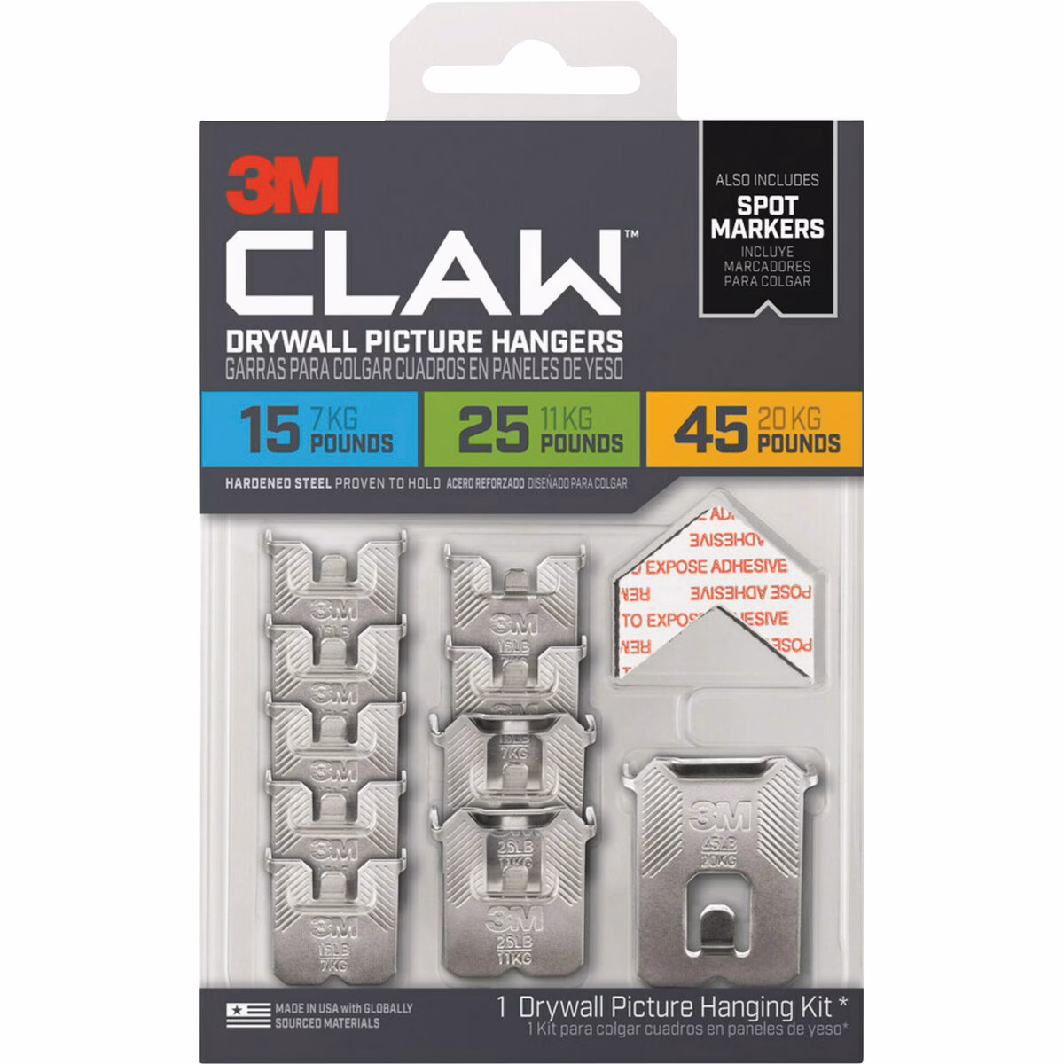 3M Claw Drywall Picture Hanger Variety Pack with Spot Markers