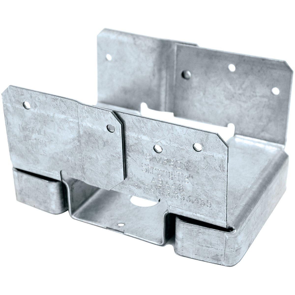 ABA ZMAX Galvanized Adjustable Standoff Post Base for 4×6 Rough