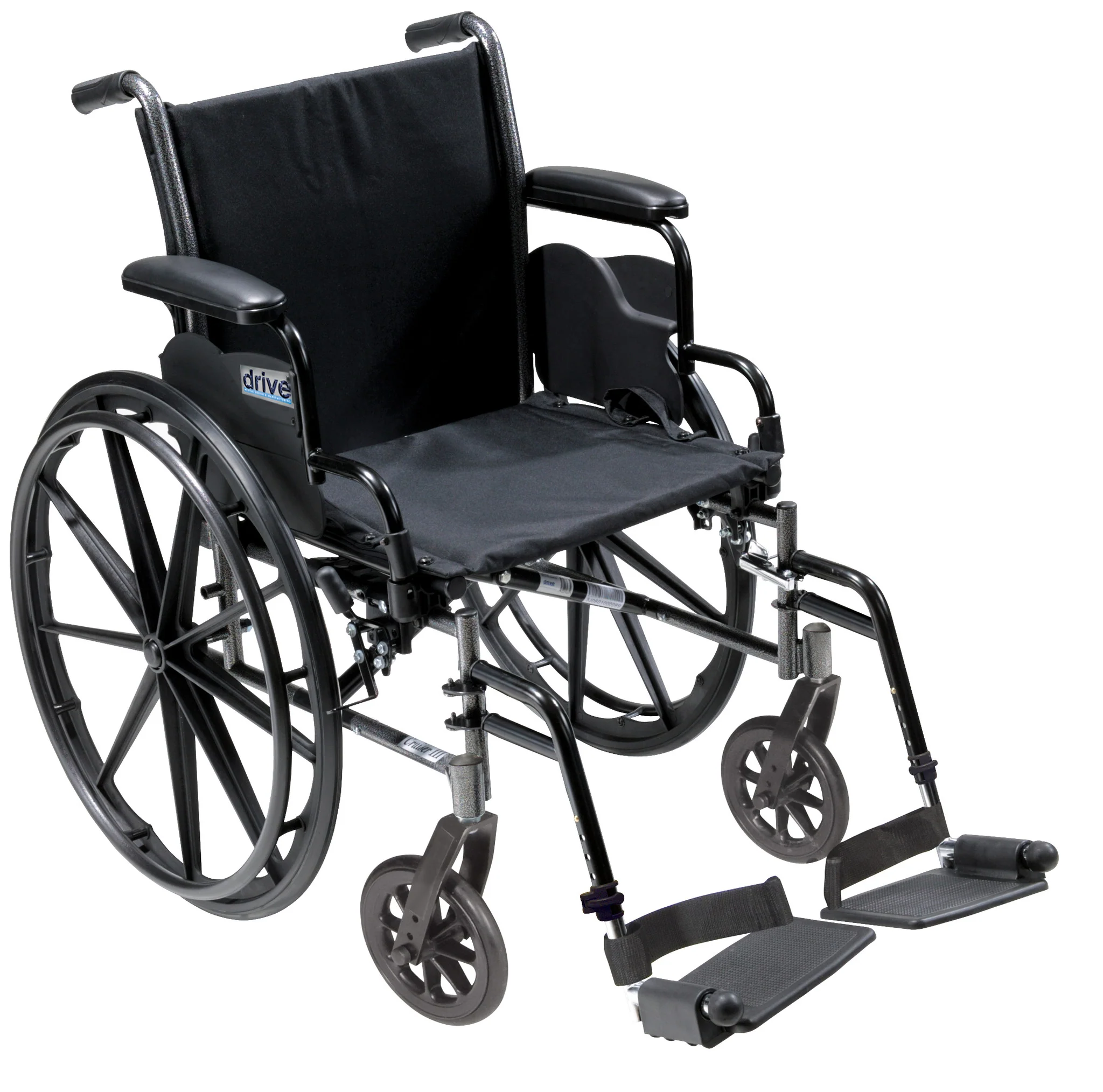 Cruiser III Light Weight Wheelchair with Flip Back Removable Arms, Desk Arms, Swing away Footrests, 16″ Seat