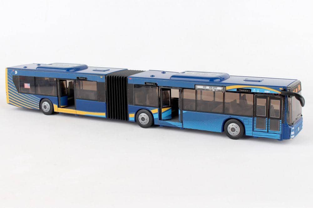 Blue Nyc Articulated Bus