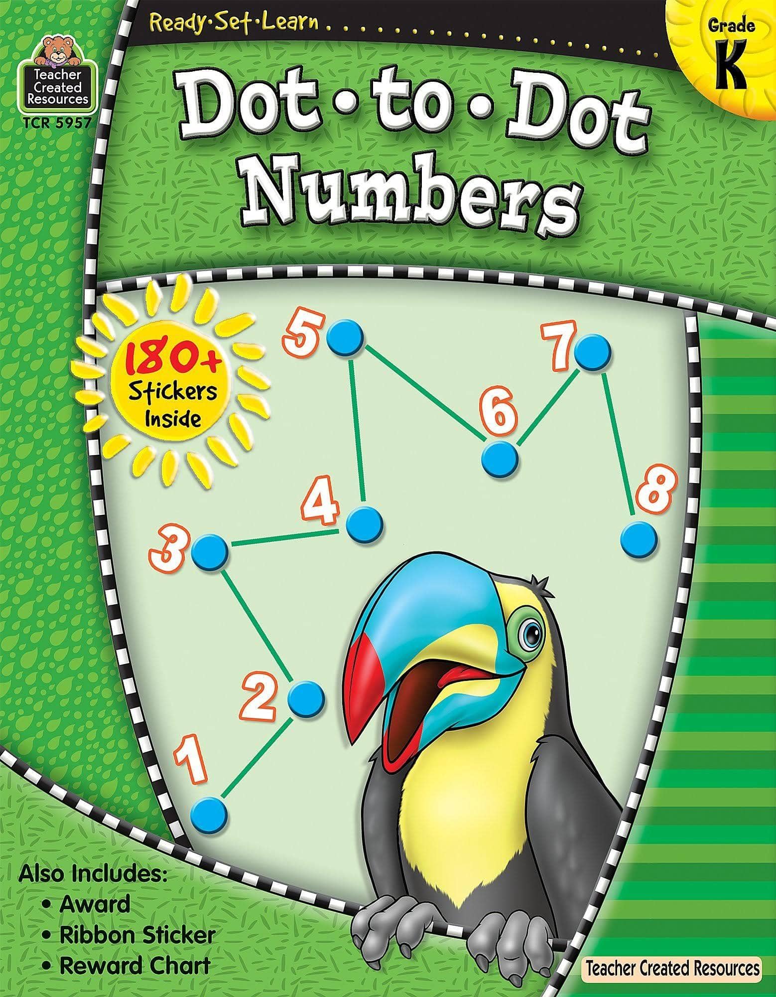Ready-Set-Learn:  Dot To Dot Numbers Kindergarten