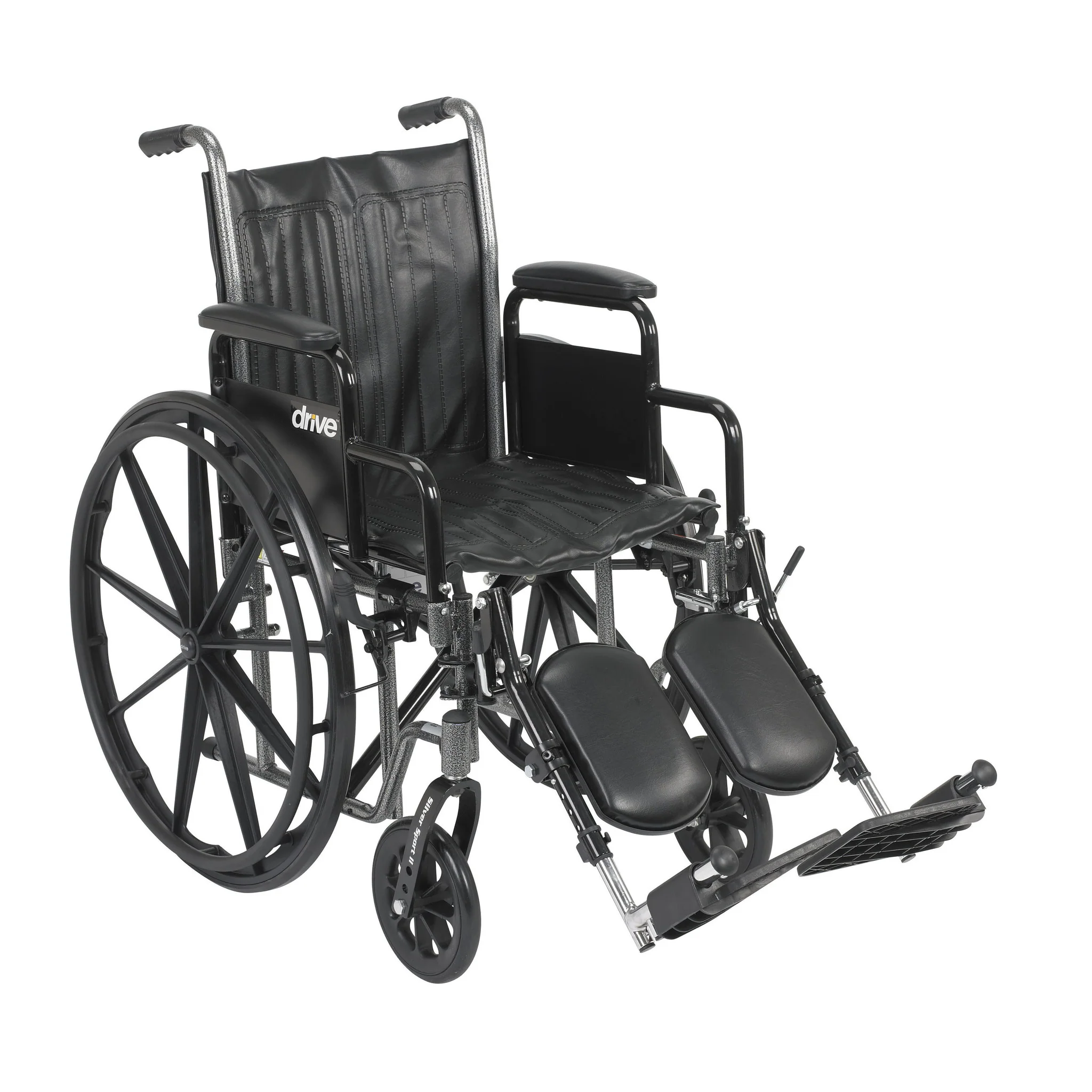 Silver Sport 2 Wheelchair, Detachable Desk Arms, Elevating Leg Rests, 16″ Seat